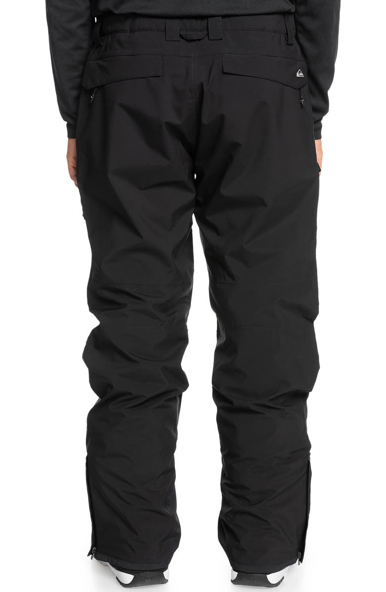Quiksilver Utility Waterproof Snow Ski Pants, Alternate, color, Black