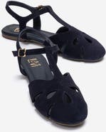 Forever & Always Shoes Nathalie Leather Ankle Strap Sandal