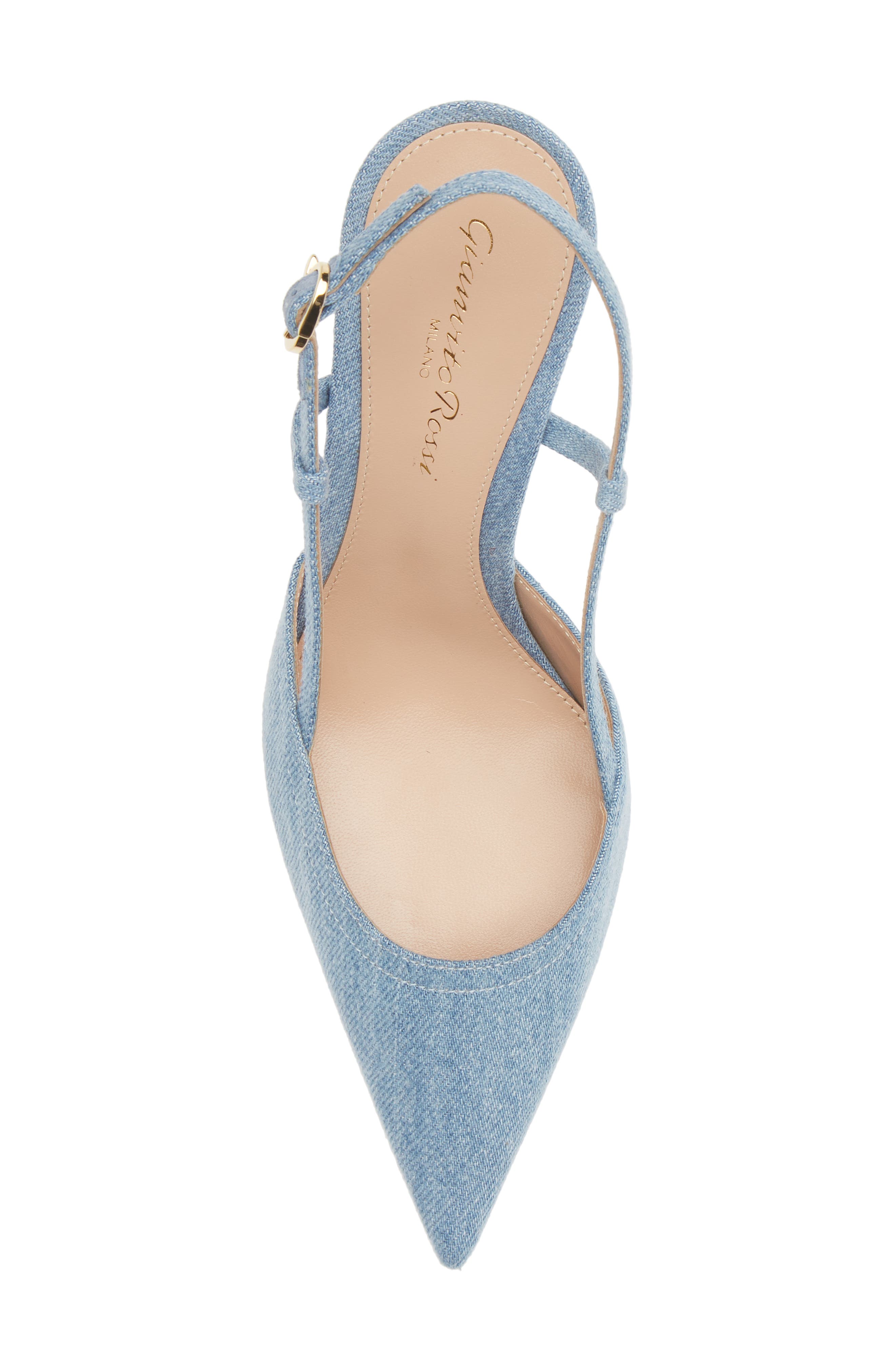 Gianvito Rossi Ascent Denim Slingback Pump, Alternate, color, 