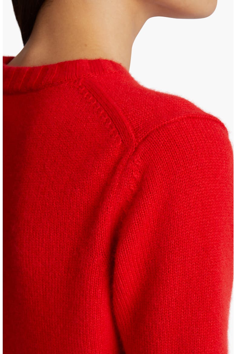 Luphia Short Sleeve Cashmere Sweater, Alternate, color, FIRE RED