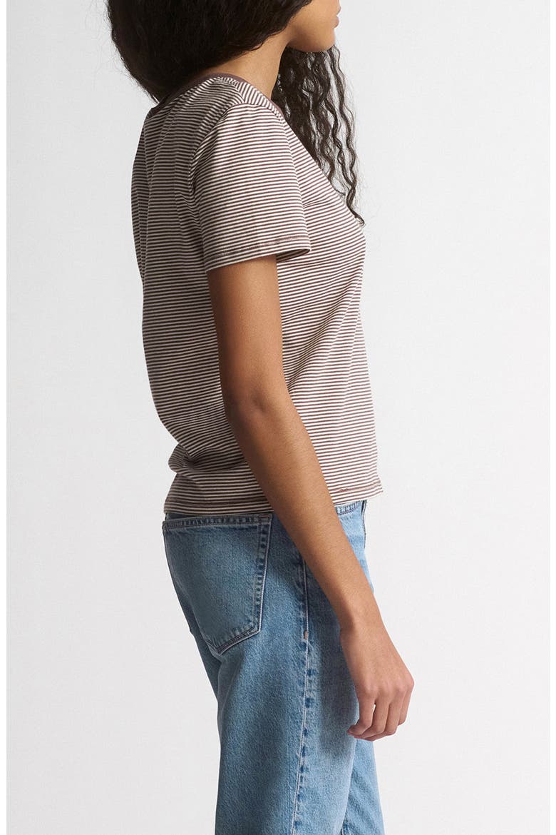Stripe Cotton T-Shirt, Alternate, color, CHOCOLATE MARTINI STRIPE