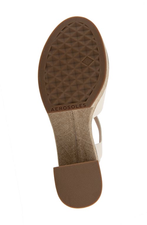 Aerosoles Zephyr Platform Sandal In Eggnog Leather