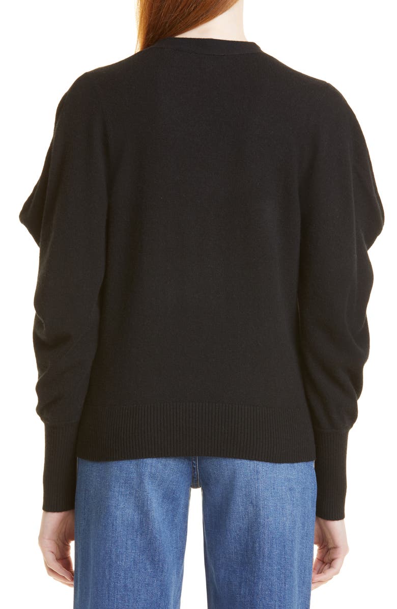 Ted Baker London Draped Sleeve Wool Blend Cardigan, Alternate, color, 