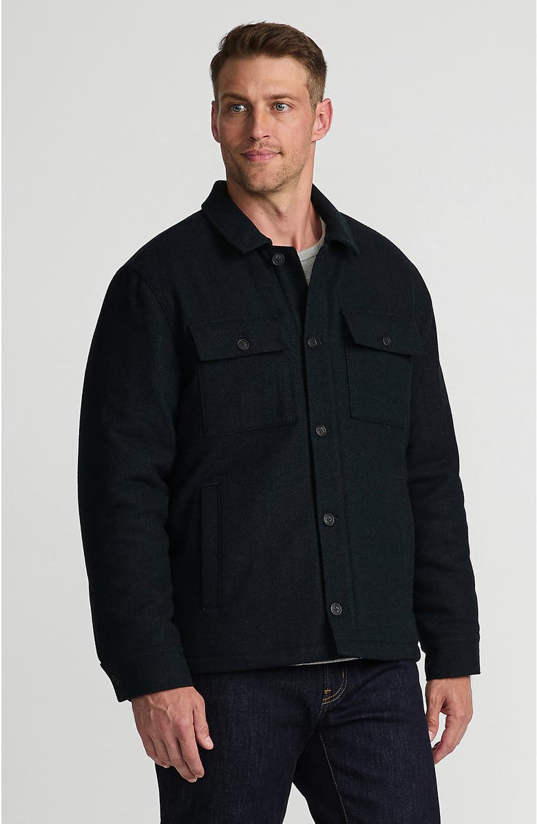 Lands' End Wool Blend Shirt Jacket, Main, color, 