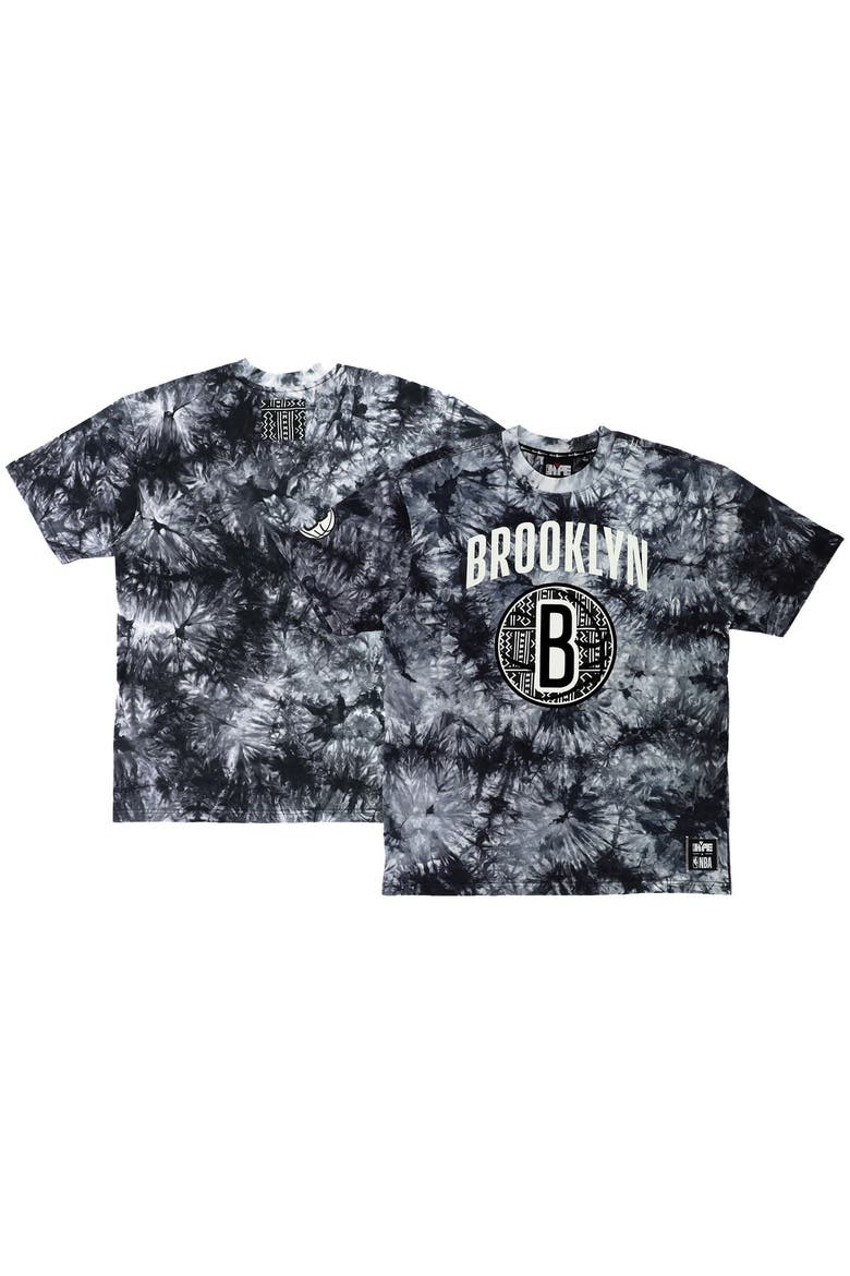 Unisex NBA x Two Hype  Black Brooklyn Nets Culture & Hoops Tie-Dye T-Shirt, Alternate, color, Black