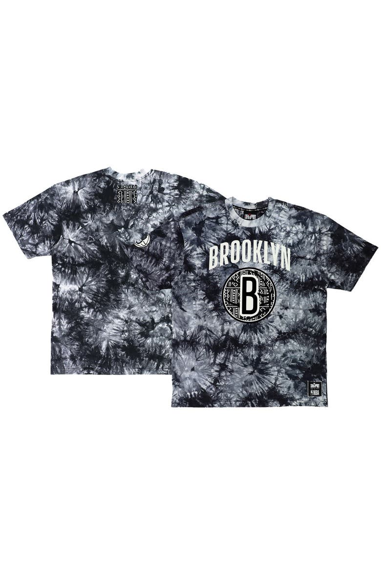 Two Hype Unisex NBA x Two Hype Black Brooklyn Nets Culture & Hoops Tie-Dye T-Shirt, Alternate, color, Black