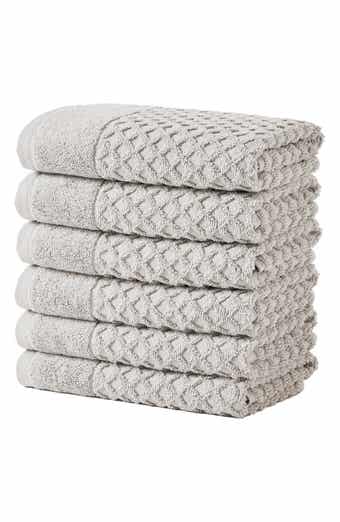Woven & Weft 6-Pack Diamond Textured Hand Towels