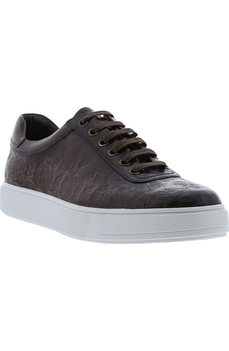 Robert Graham Skull Embossed Paradise Sneaker, Main, color,