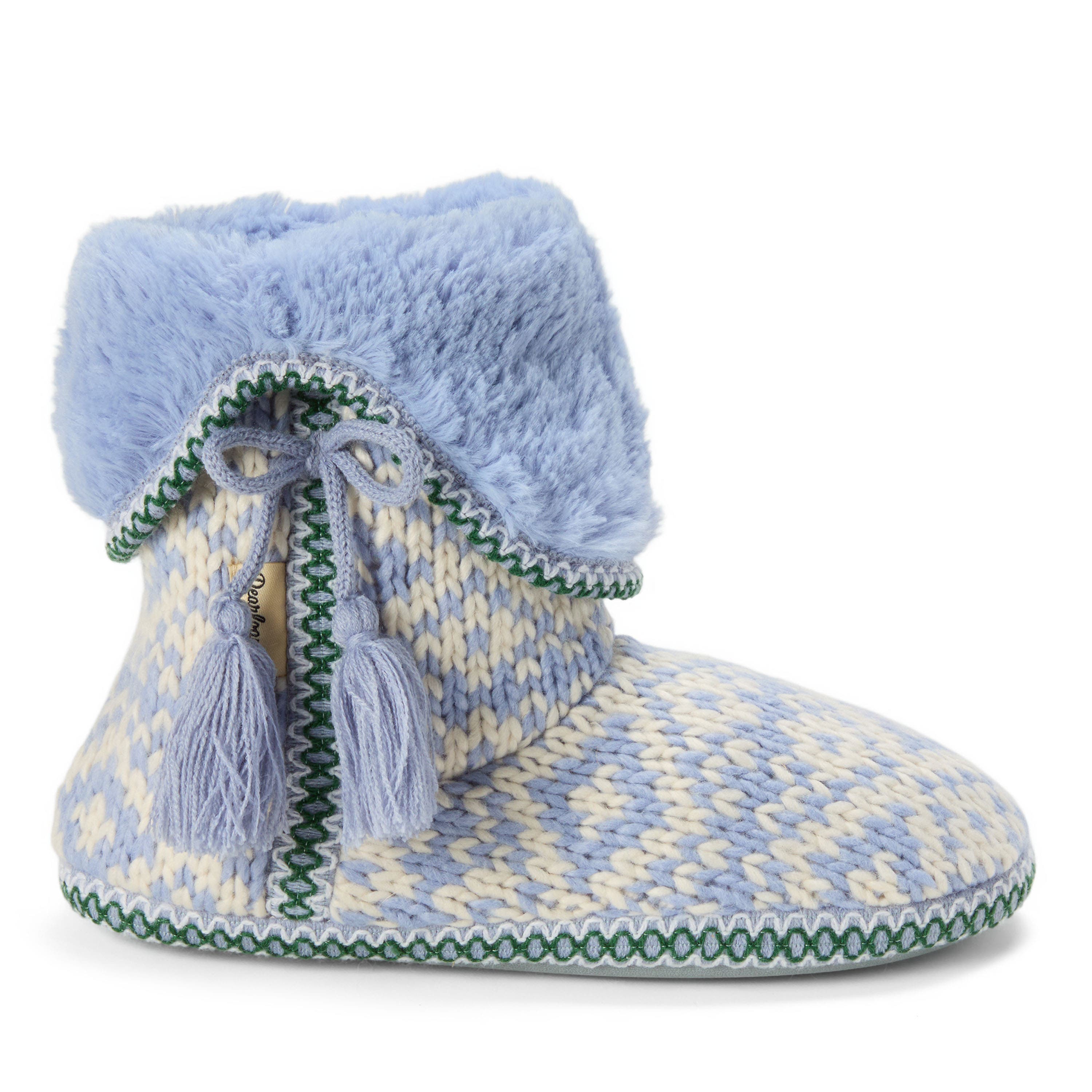 Becky Knit Bootie Slippers, Alternate, color, EVENTIDE