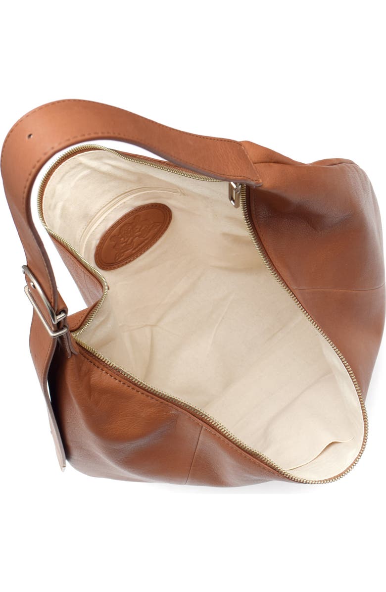 New Amsterdam Leatherworks Wyatt Oversize Hobo Bag, Alternate, color, Chestnut