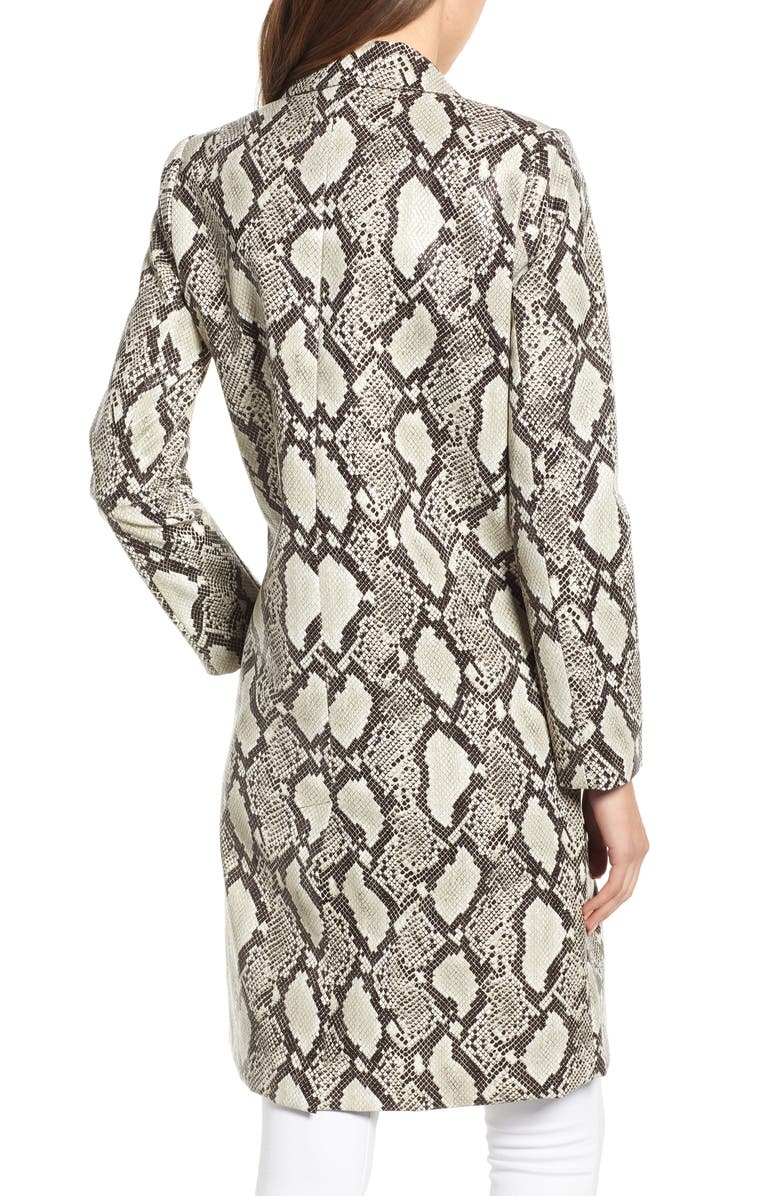 Mural Snakeskin Faux Leather Jacket, Alternate, color, 