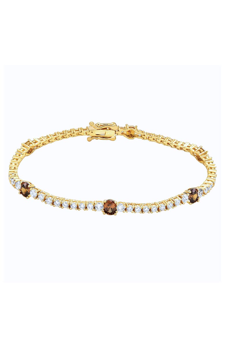 Cubic Zirconia Tennis Bracelet, Main, color, YELLOW