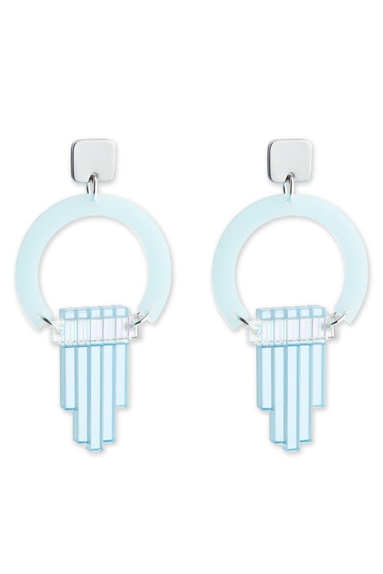 Art Deco Chandeliers - Island Blue & Arctic Blue, Main, color, Island Blue & Arctic Blue