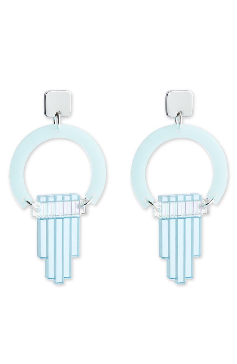 Toolally Art Deco Chandeliers - Island Blue & Arctic Blue, Main, color, Island Blue & Arctic Blue
