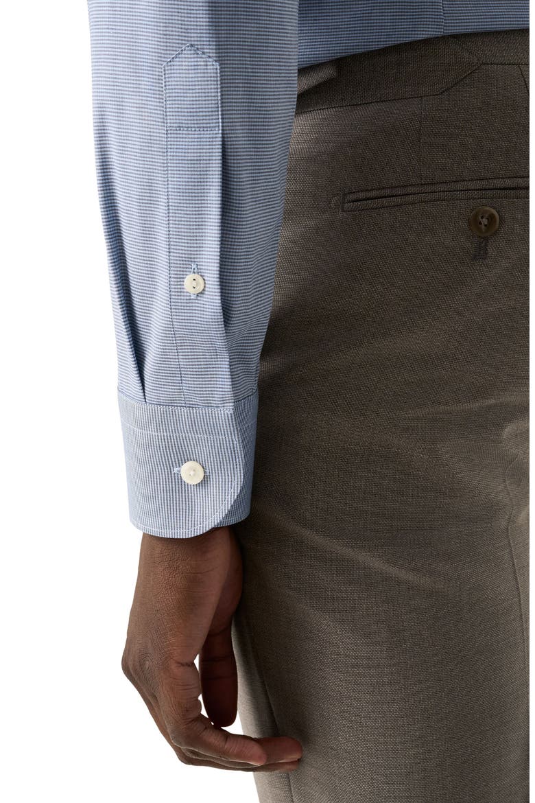 Contemporary Fit Microcheck Shirt, Alternate, color, DARK BLUE