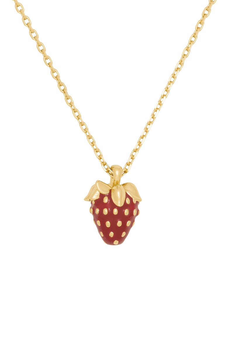 you make me berry happy pendant necklace, Main, color, RED.