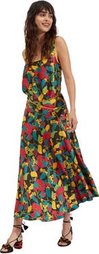 La DoubleJ Milano Skirt Vines Brown