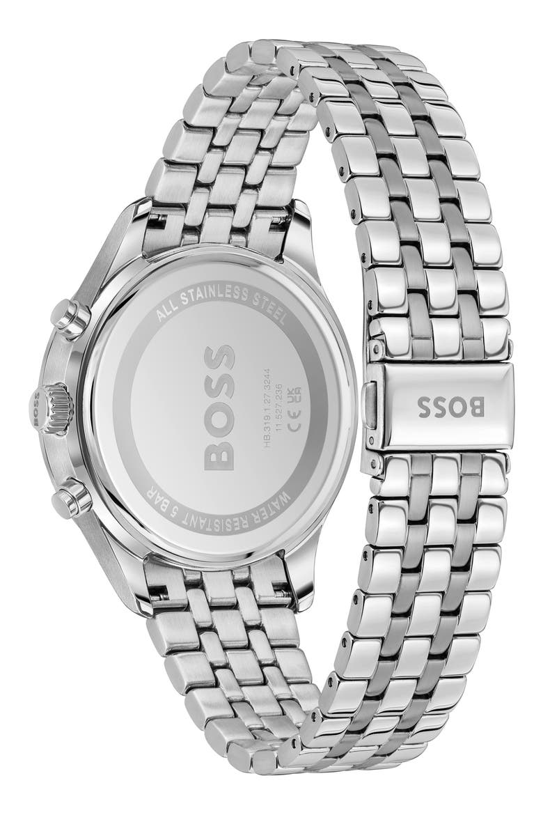 Avery Chronograph Bracelet Watch, 42mm, Alternate, color, BLACK