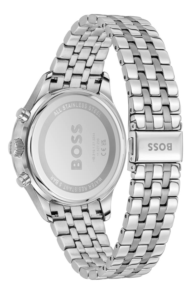 BOSS Avery Chronograph Bracelet Watch, 42mm, Alternate, color, Black