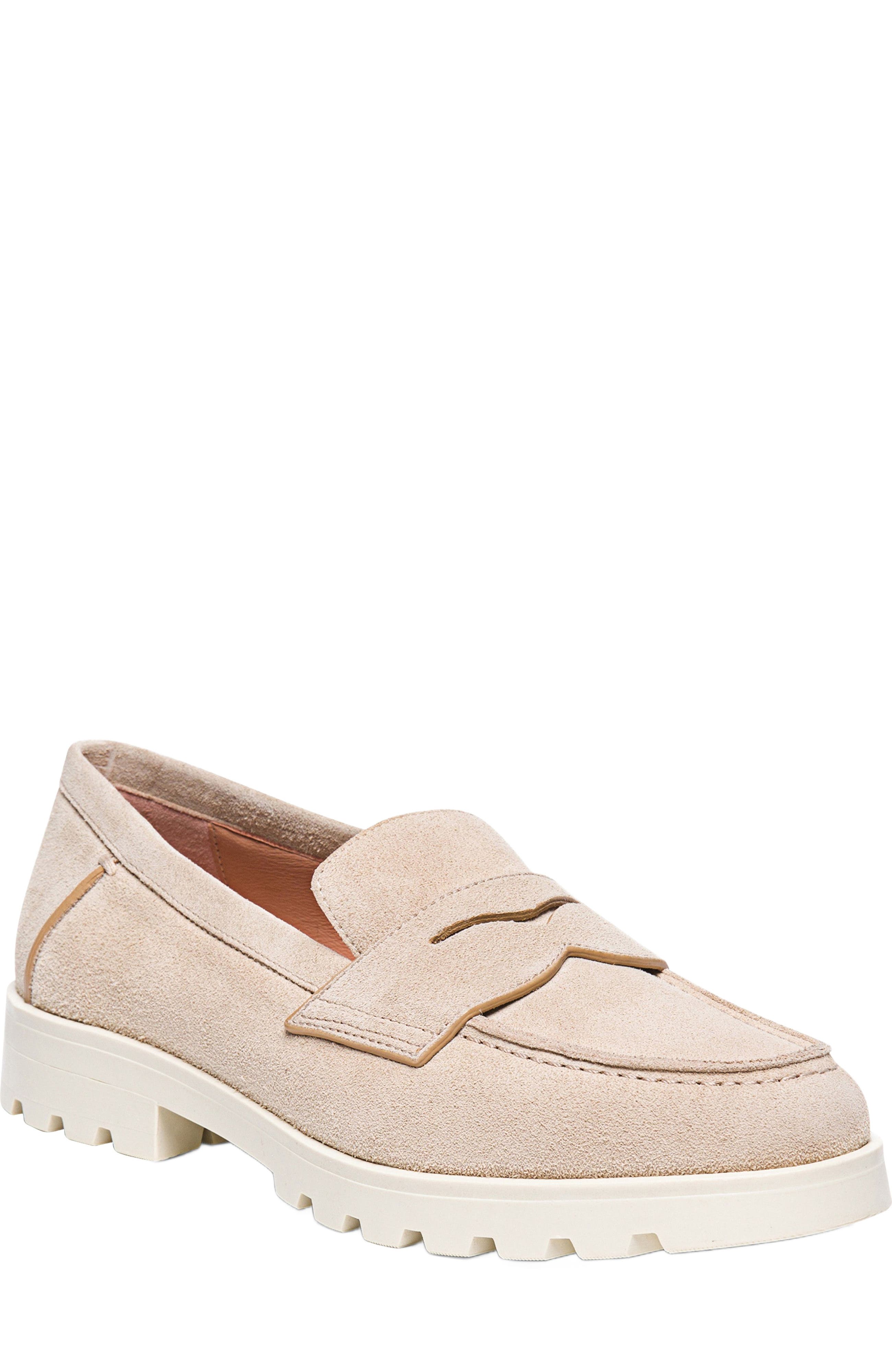 Santoni Women's suede loafer, Alternate, color, 