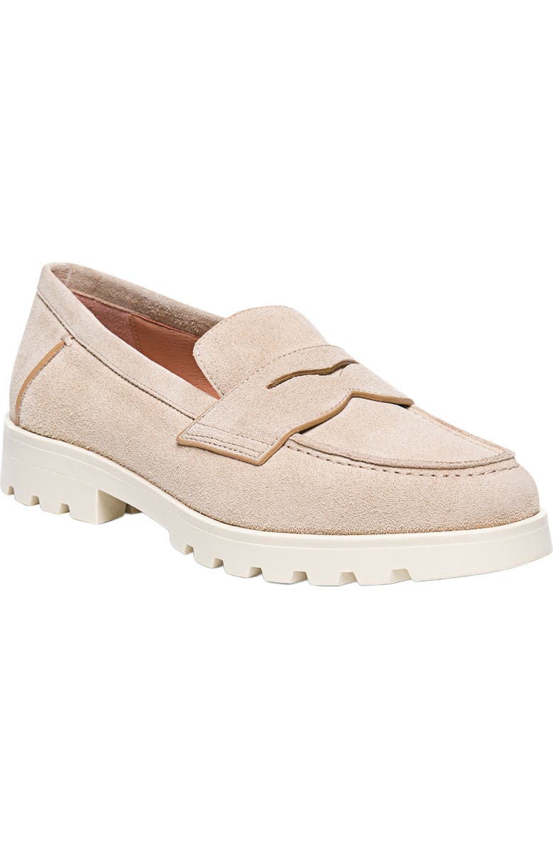 Santoni Women's suede loafer, Alternate, color,