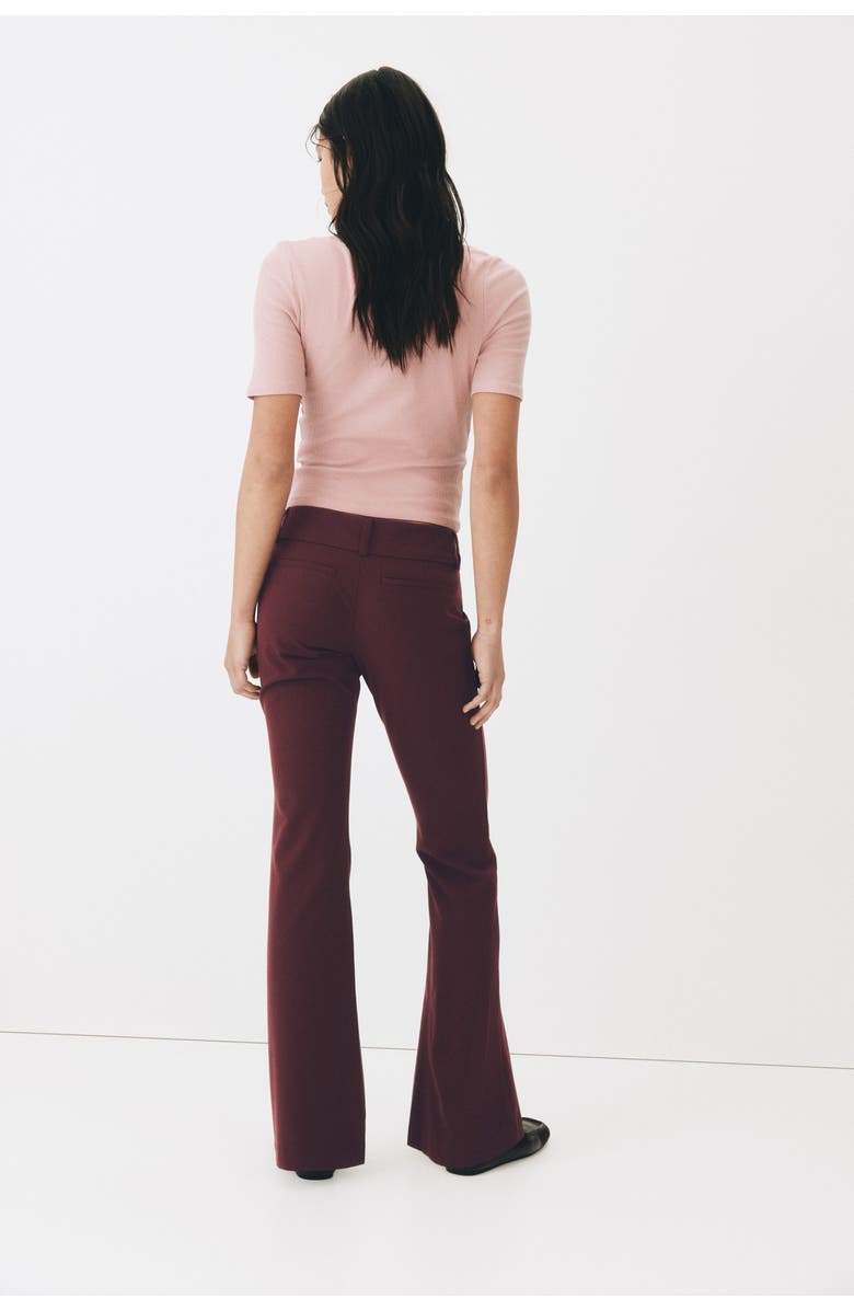 H&M Flared dress pants, Alternate, color, Burgundy