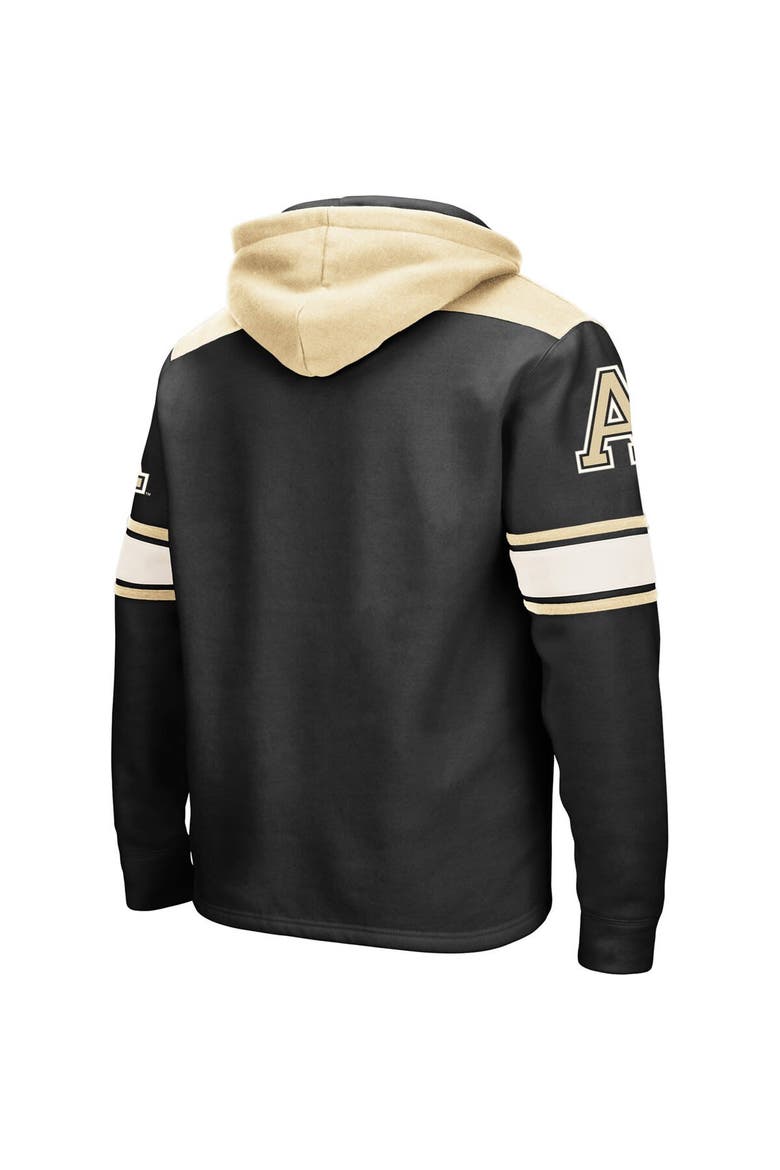 Men's Colosseum Black Army Black Knights 2.0 Lace-Up Pullover Hoodie, Alternate, color, Black