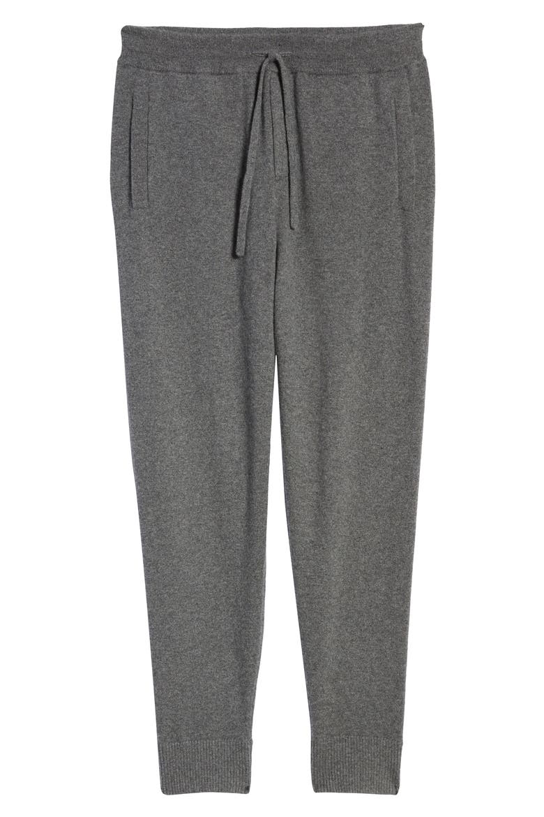 Cashmere & Wool Sweatpants, Alternate, color, HEATHER MEDIUM GREY