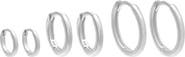 BY ADINA EDEN Solid Huggie Earring Combo Set