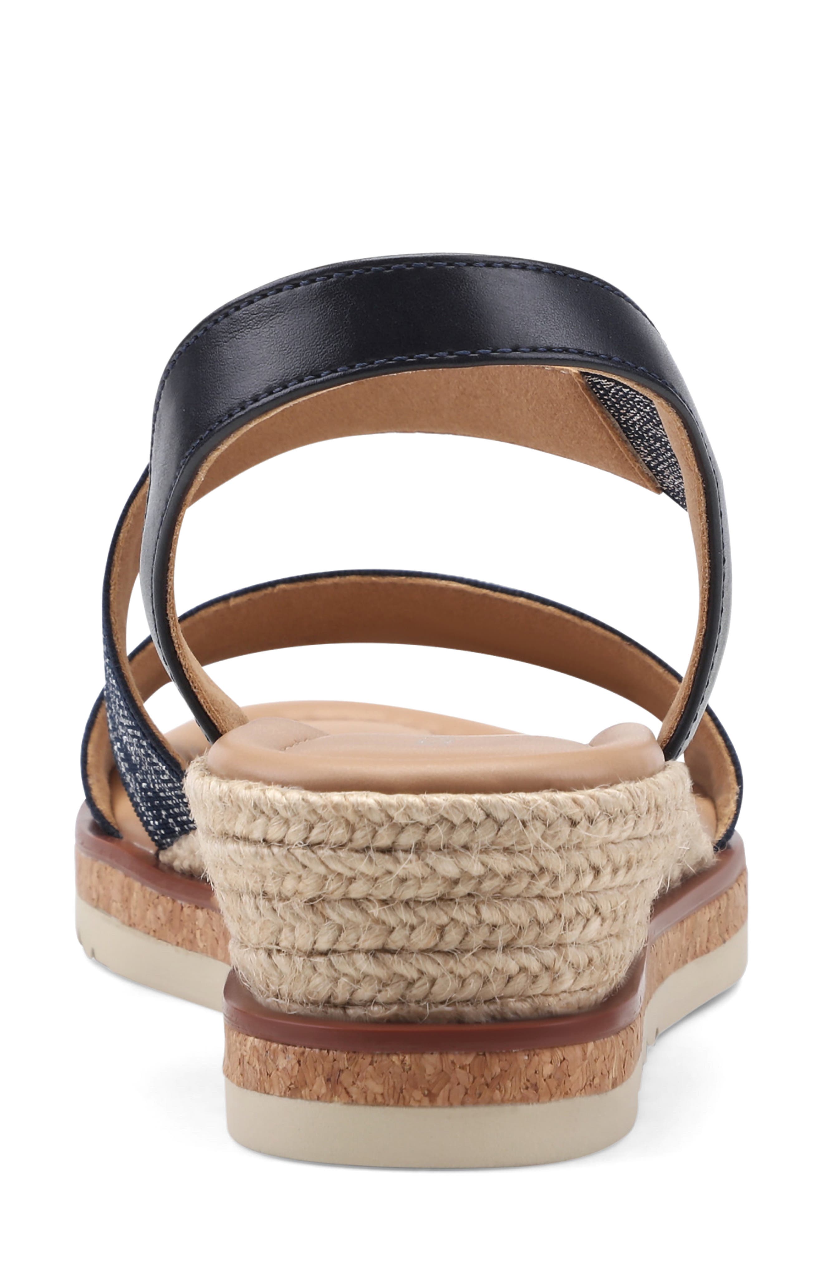 Sabina Wedge Sandal, Alternate, color, DARK BLUE