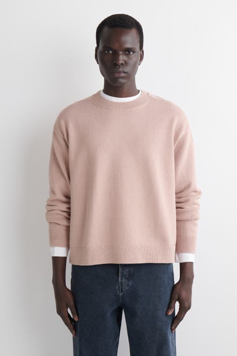 Knitted Cotton Crew-Neck Sweater