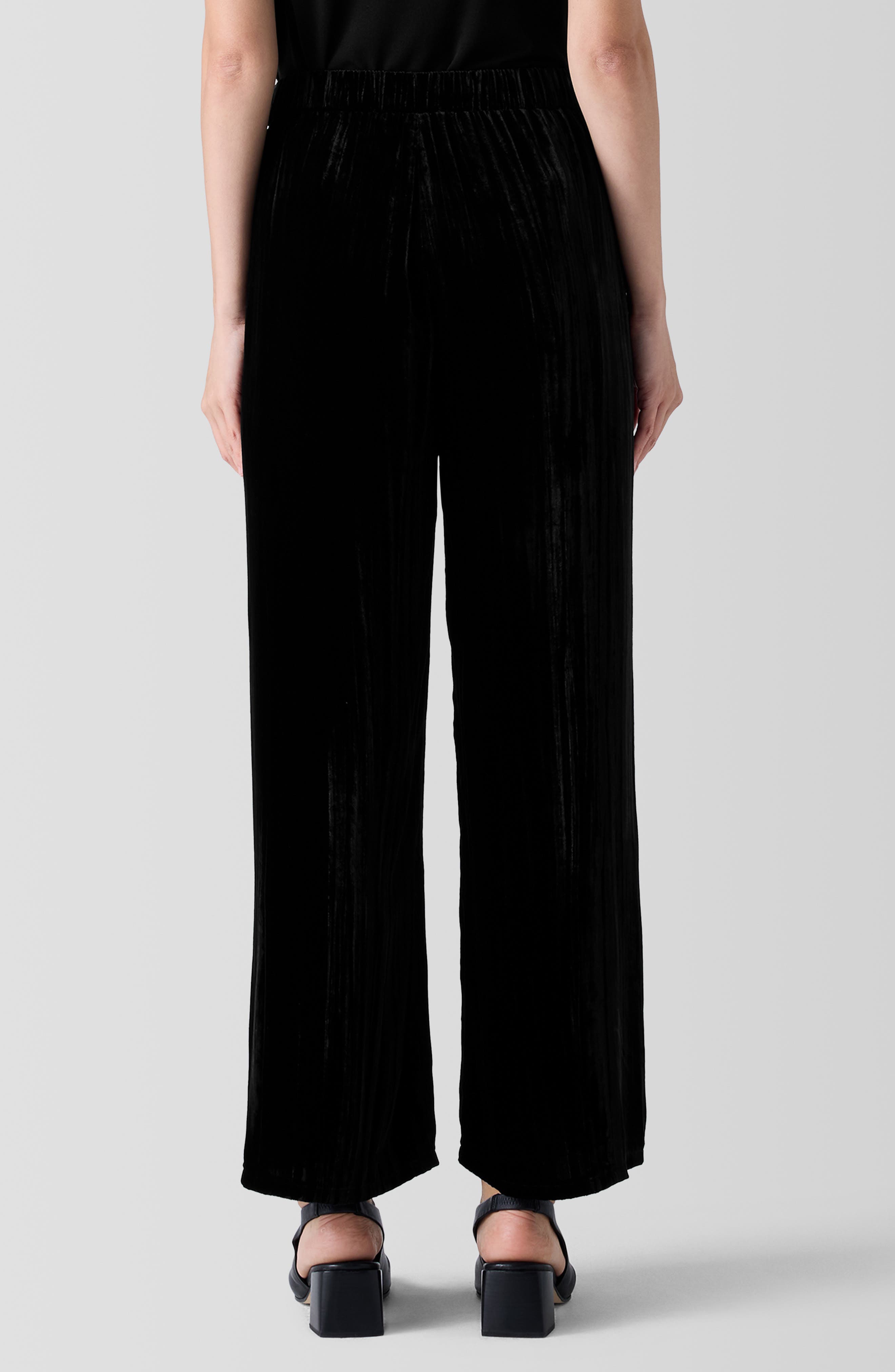 Crushed Velvet Ankle Wide Leg Pants - image 2