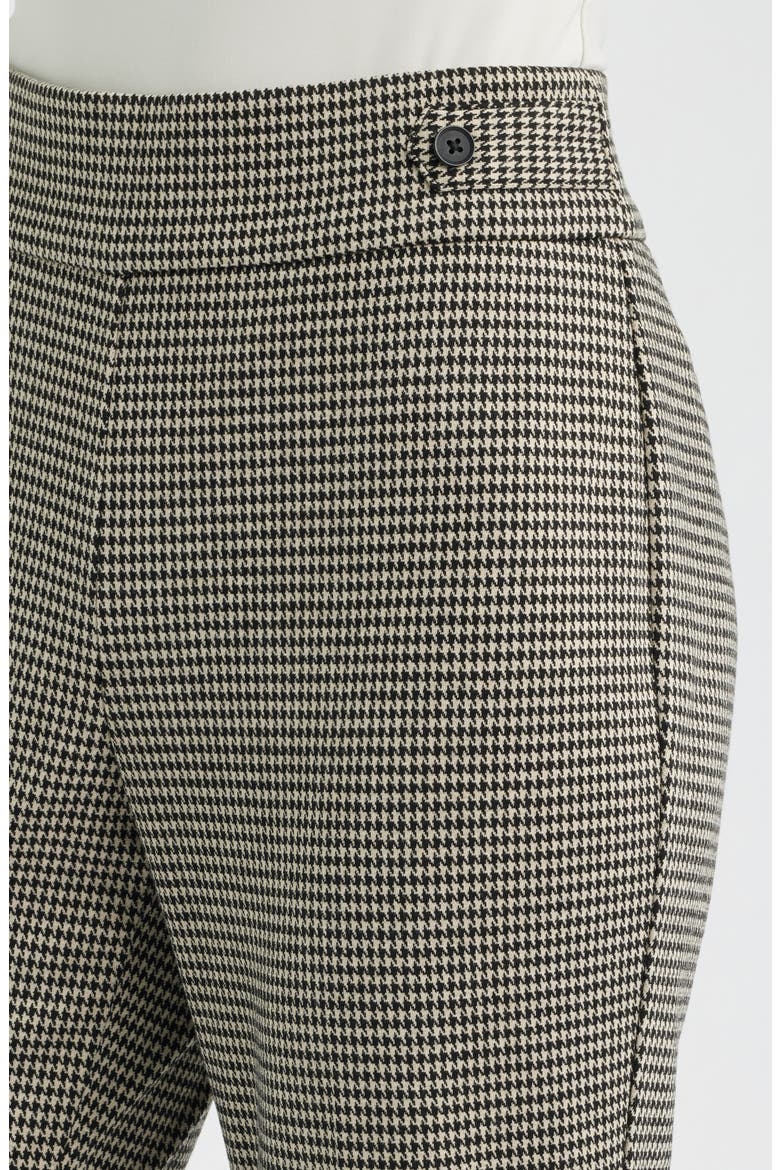 Houndstooth Side Tab Pull On Trousers, Alternate, color, ANNE BLACK/ VICUNA