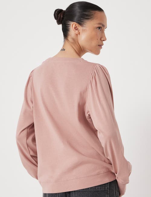 Hush Emily Puff Sleeve Cotton Jersey Top In Pink