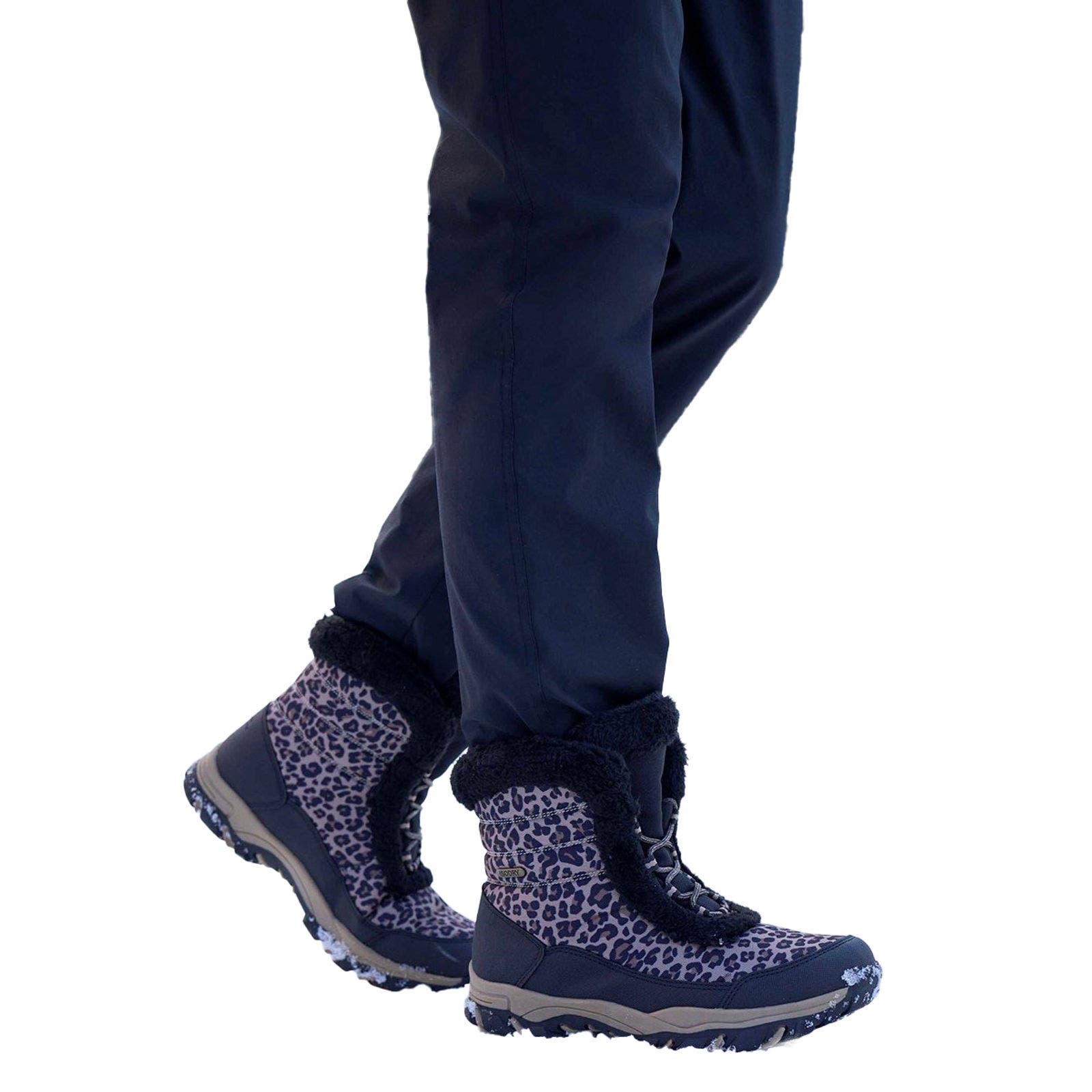 Ohio Leopard Print Thermal Snow Boots, Alternate, color, Black