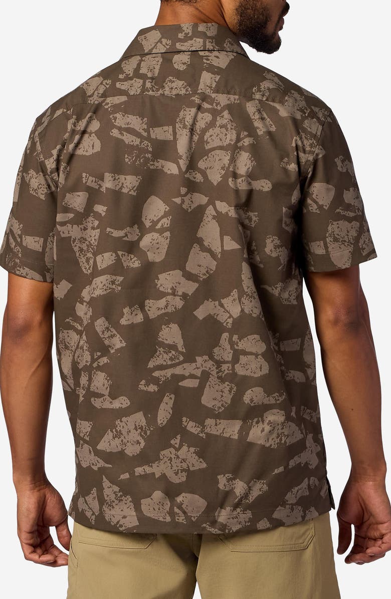 Marmot Cedrus Organic Cotton Blend Short Sleeve Button-Up Shirt, Alternate, color, Hickory Nut Trecker