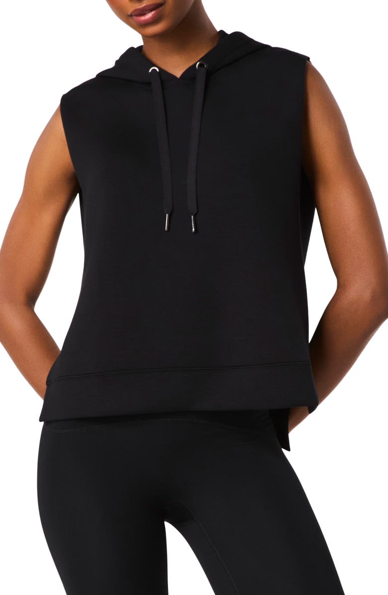 SPANX<sup>®</sup> AirEssentials Sleeveless Hoodie, Main, color, Very Black