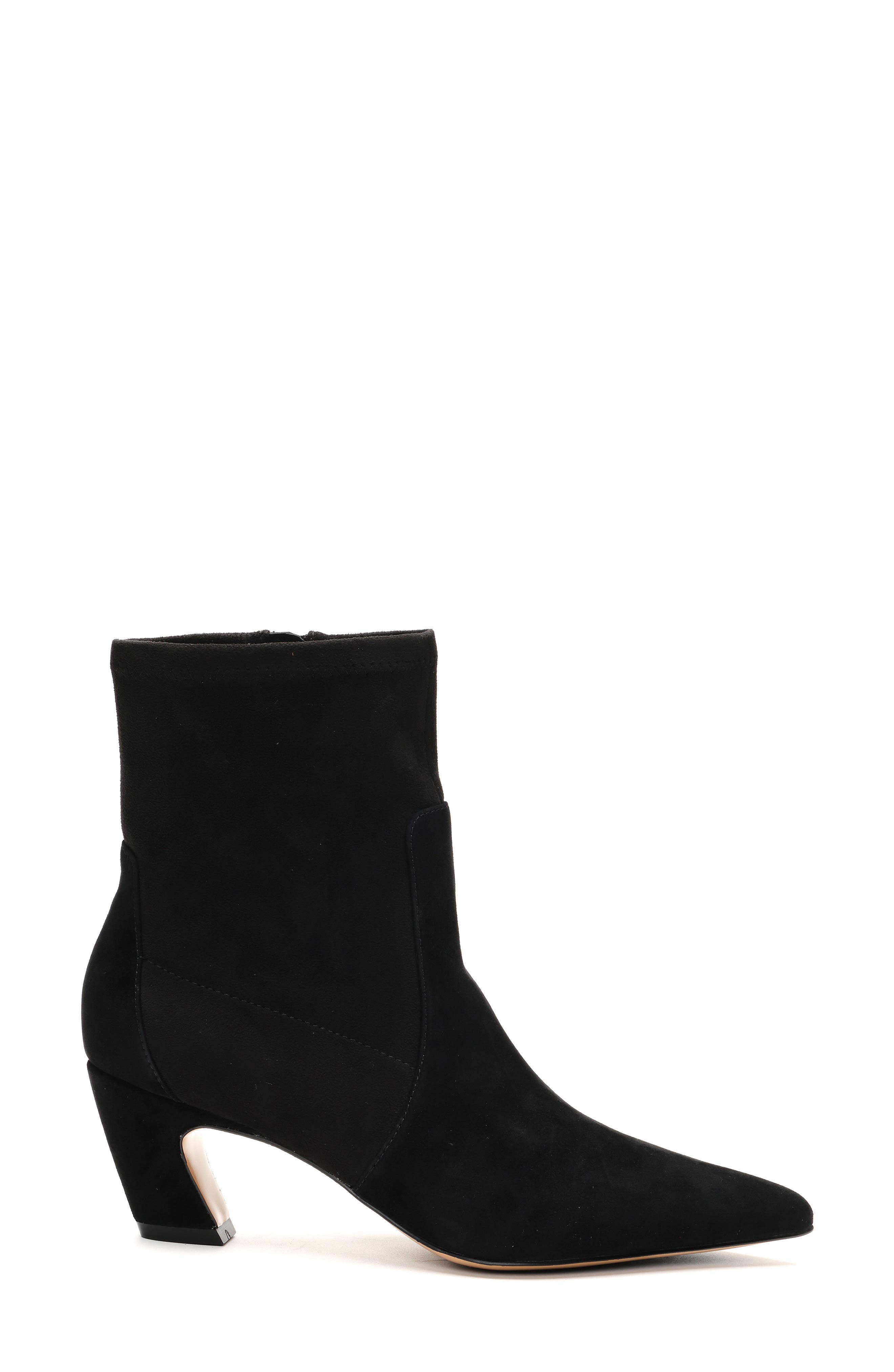 Odelle Leather Bootie, Alternate, color, BLACK SUEDE