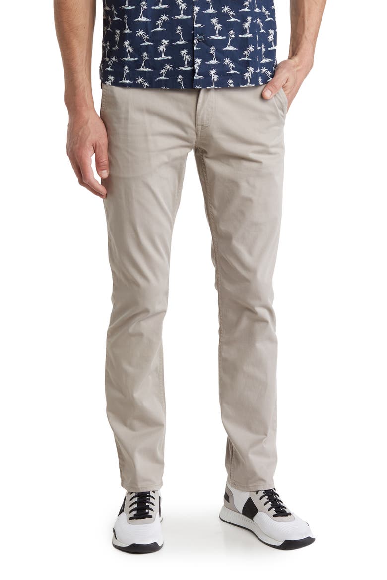 Schino Slim Cotton Blend Pants, Main, color, GREY
