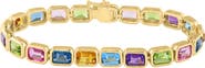 EFFY Multicolor Stone Gold Plated Silver Bracelet