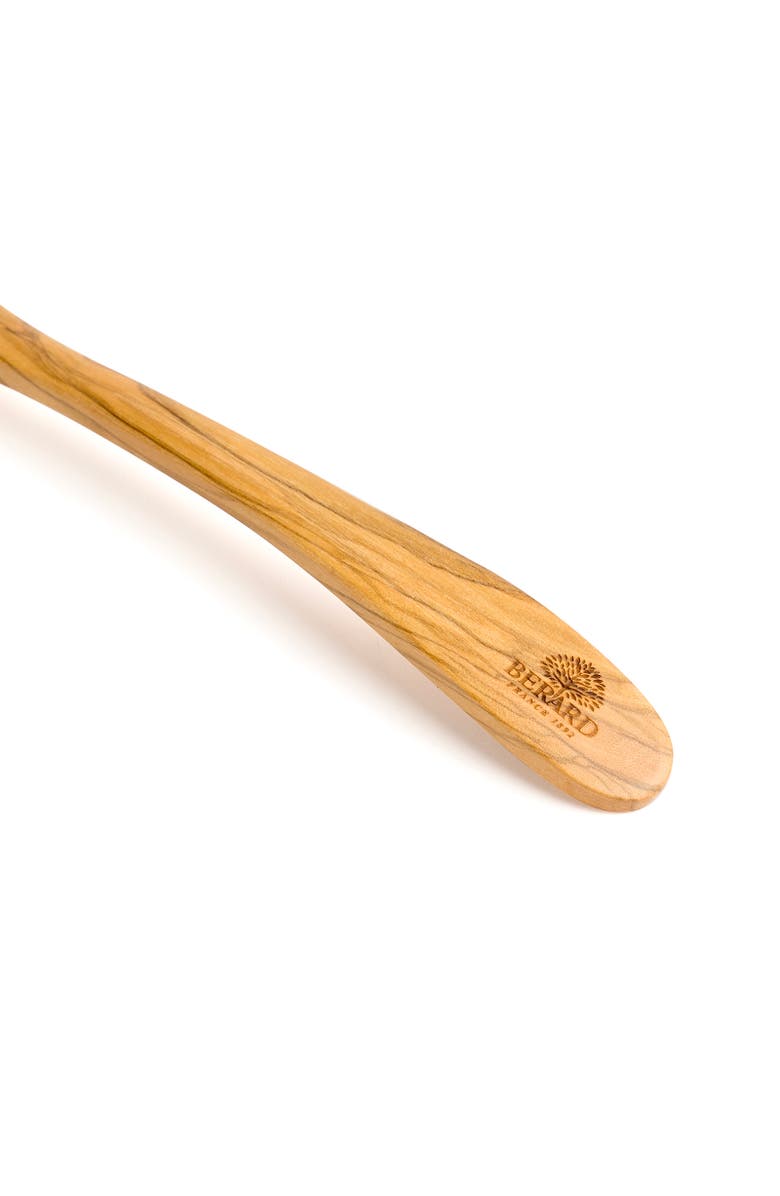 Berard Handcrafted Olive Wood 12 Inch Slotted Spoon, Alternate, color, Brown