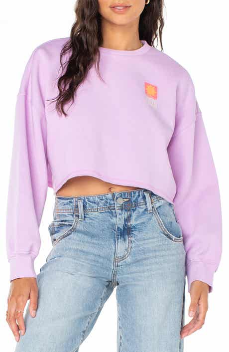 Roxy Morning Hike Graphic Crop Sweatshirt