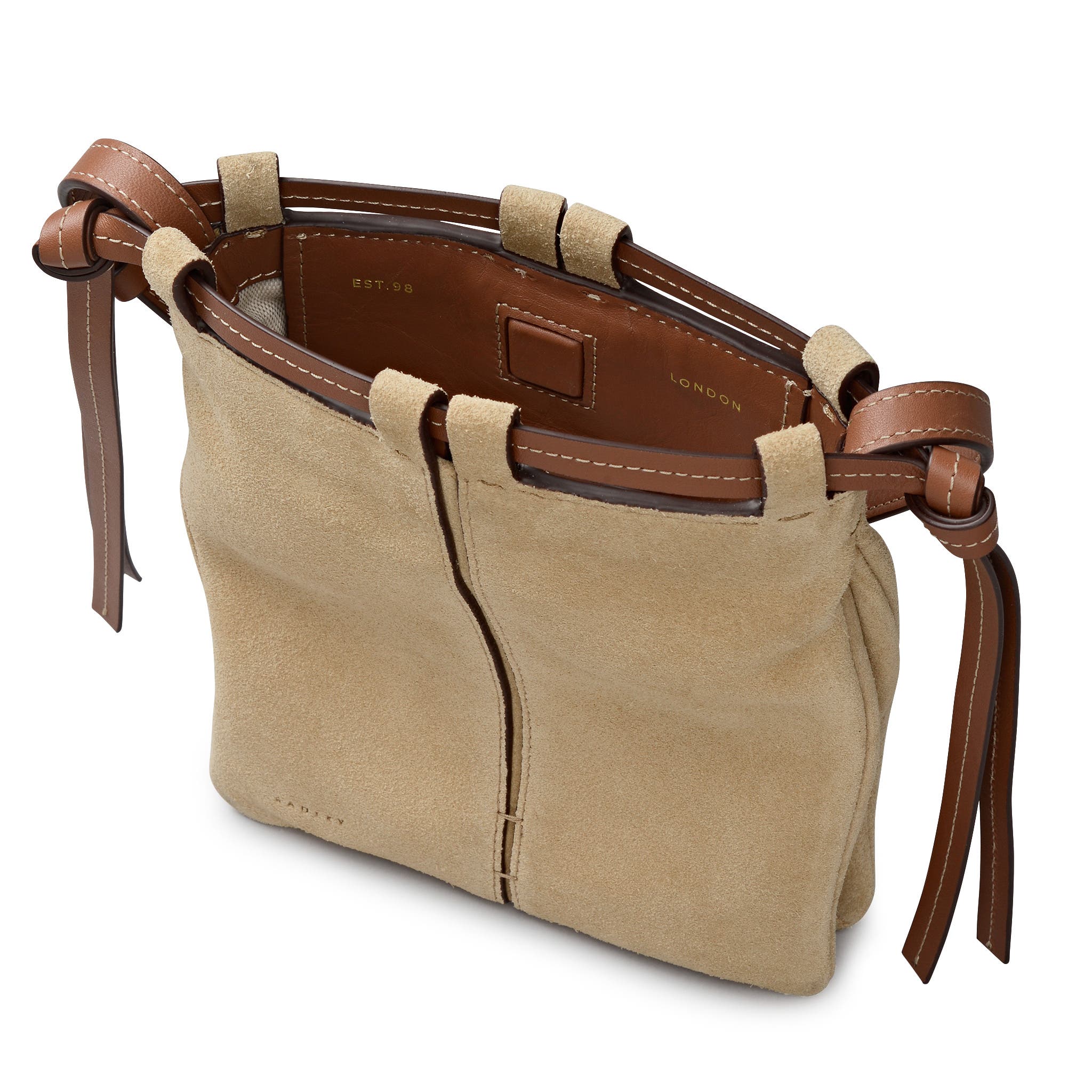 Radley The Connaught - Suede Small Open Top Crossbody Bag, Alternate, color, Sahara