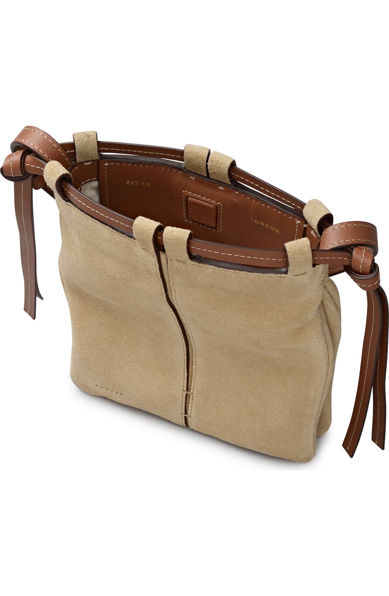 Radley The Connaught - Suede Small Open Top Crossbody Bag, Alternate, color, Sahara