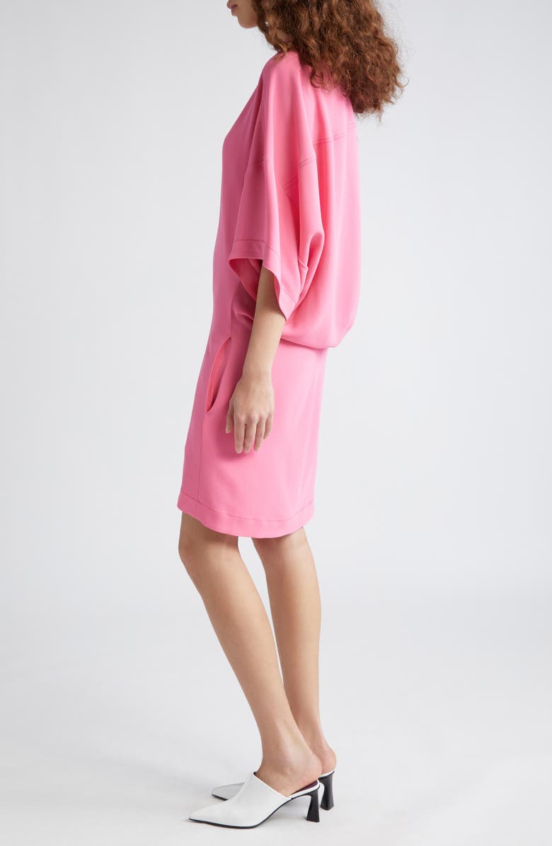 Stella McCartney Oversized Cape Sleeve Cady T-Shirt Dress, Alternate, color, 