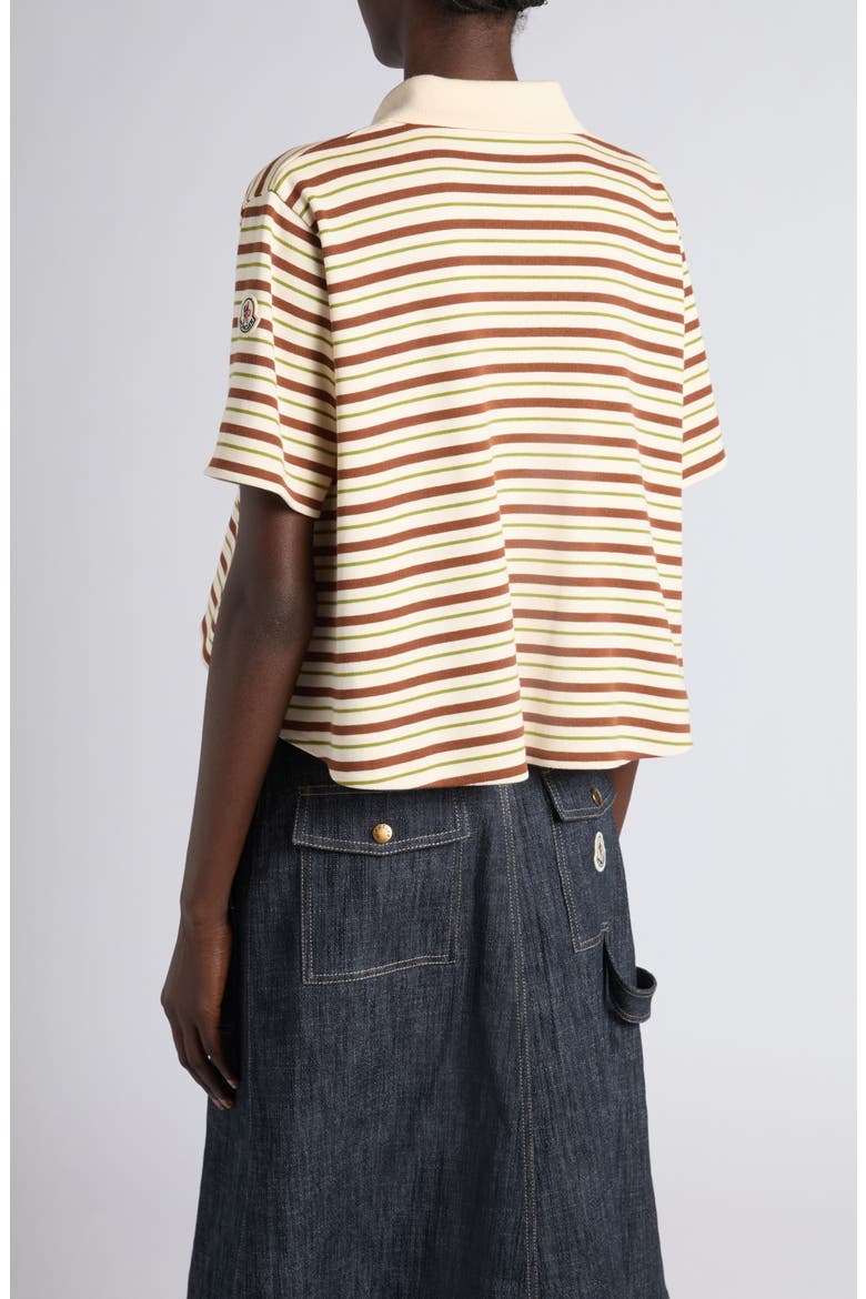 Stripe Cotton Polo, Alternate, color, NEUTRAL