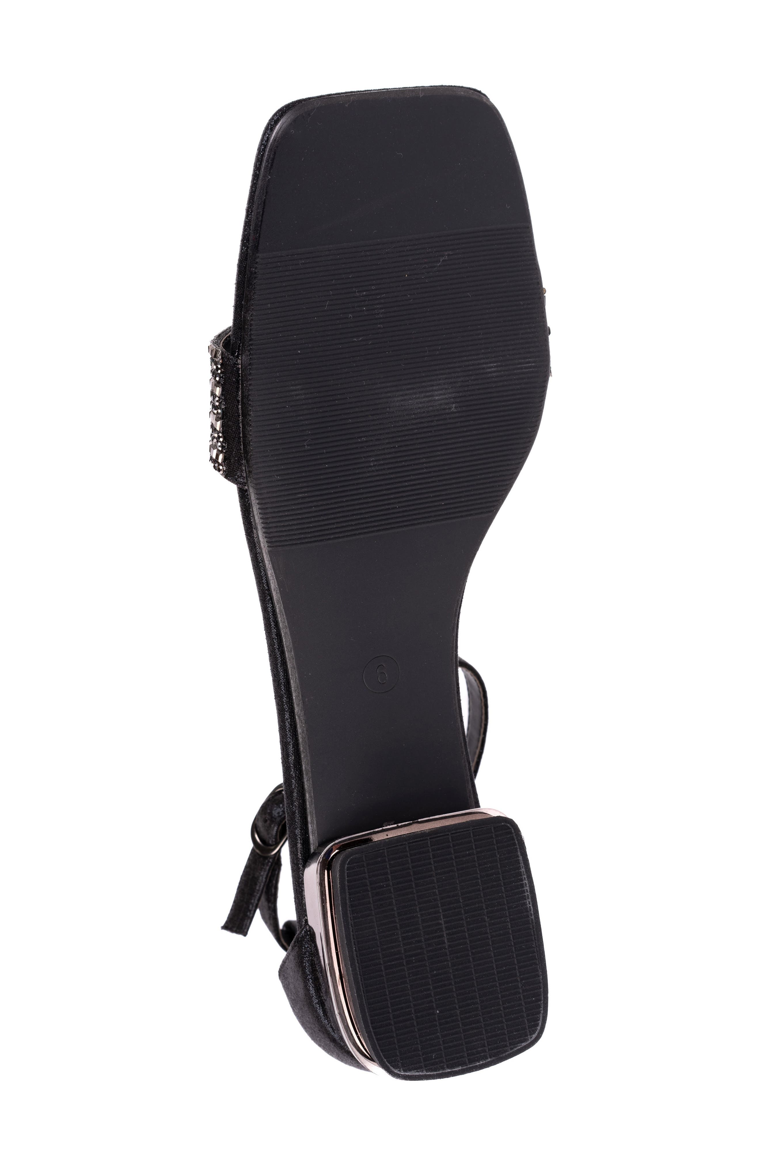 LADY COUTURE Doris Ankle Strap Sandal, Alternate, color, Black