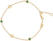 VALANI ATELIER Elegance Emerald Geometric Station Bracelet