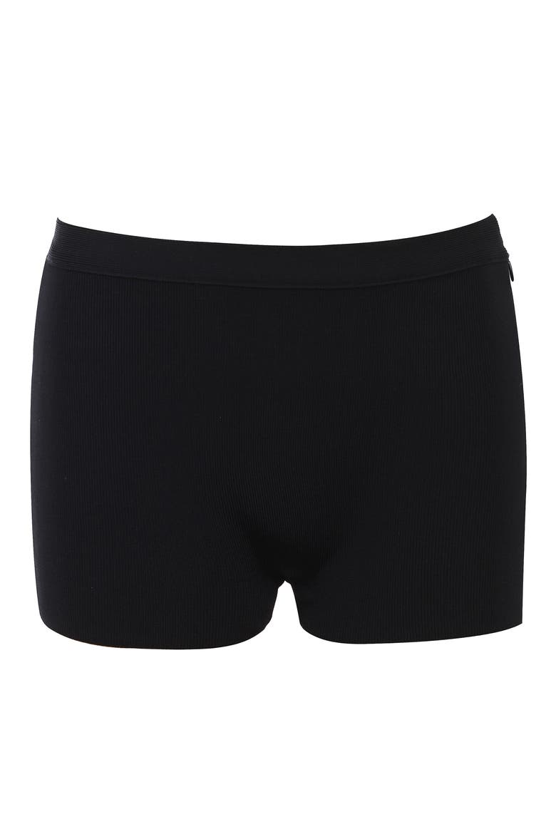The Capri Bandage Mini Shorts, Alternate, color, BLACK