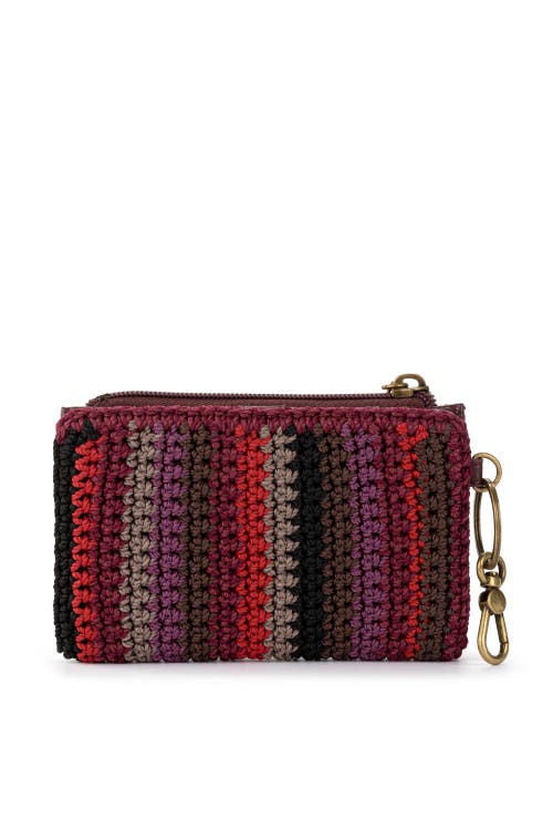 The Sak Encino Crochet Card Wallet In Multi